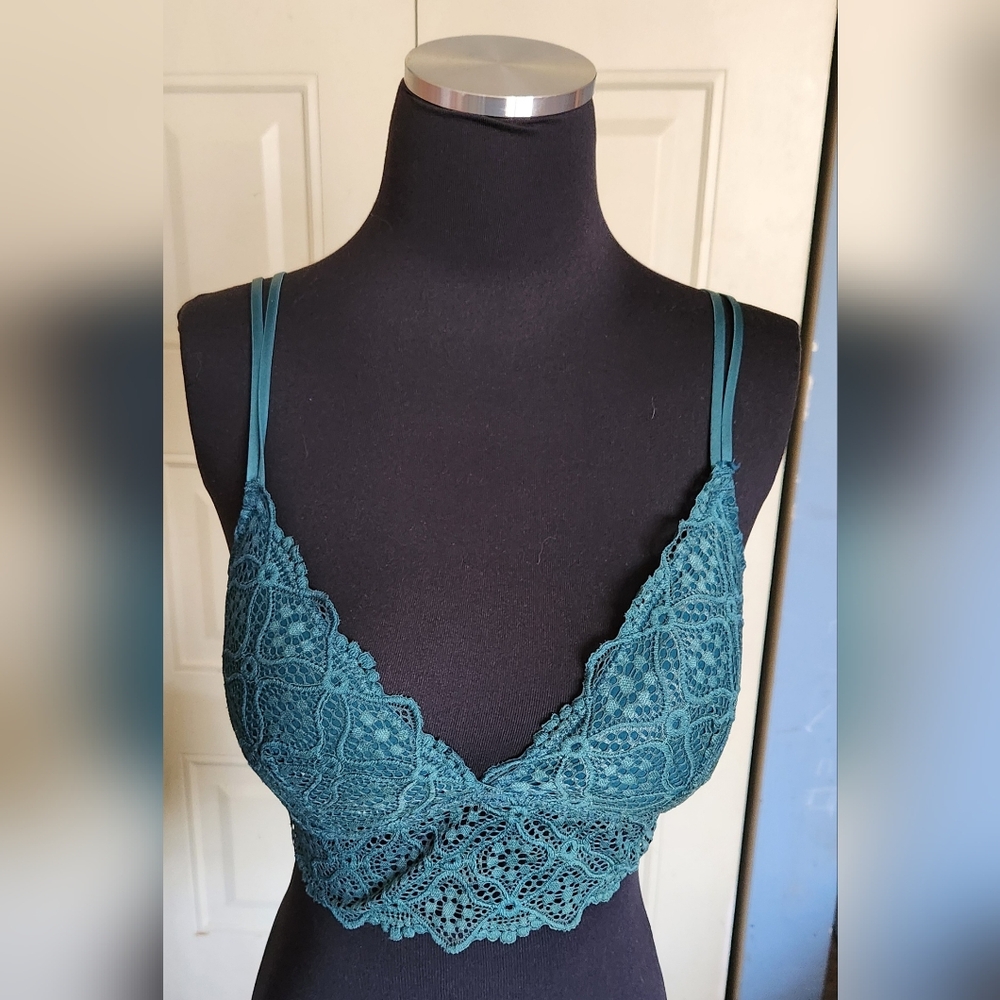 Auden Teal Lace Demi-Cup Bralette